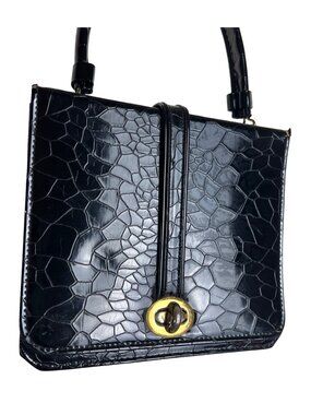 Very Vintage Embossed Patent Leather Bag